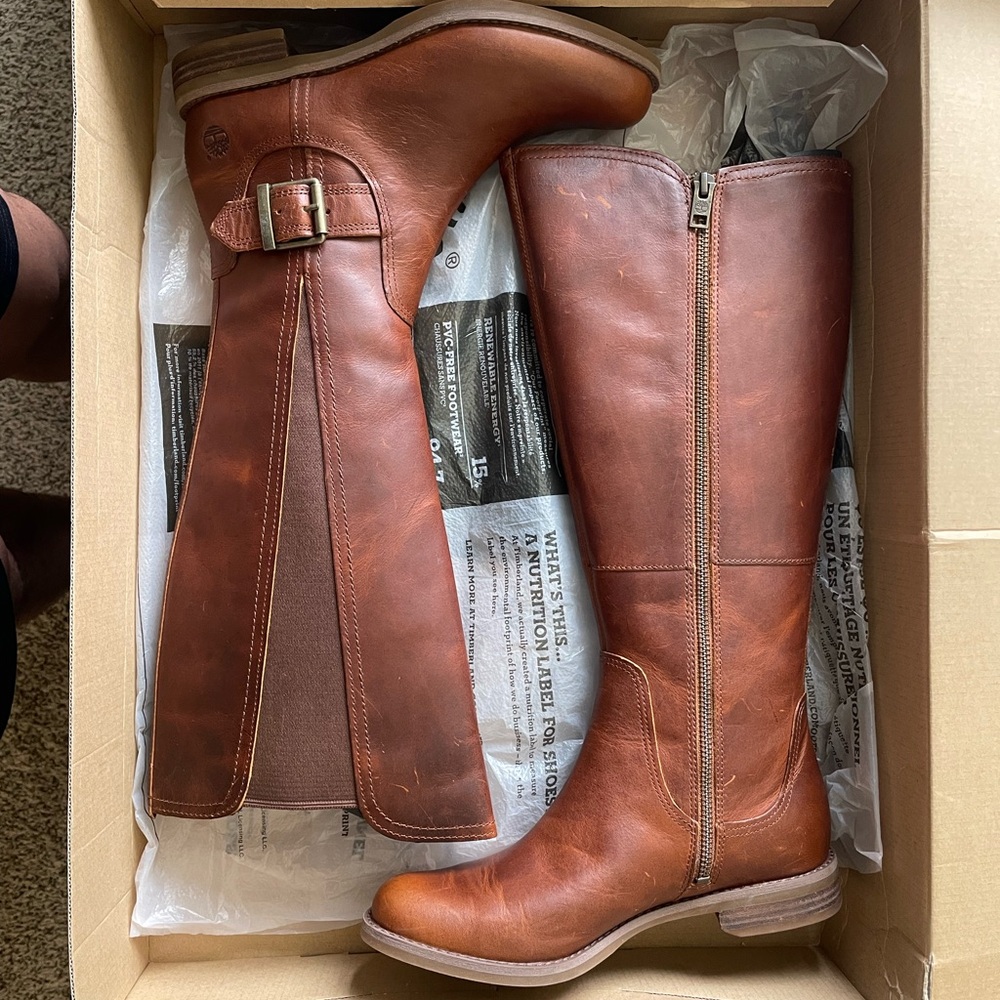 Brown Leather Riding Boots